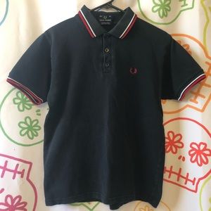 Fred Perry Polo Shirt Men’s Size 42/ L Black Red